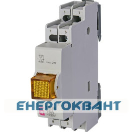 Кнопка управління на DIN рейку ETI 760413108 TLG 216 2p 16A «YELLOW» 2НО + 2НЗ (жовта)