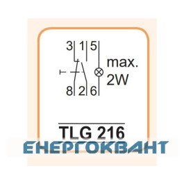 Кнопка управління на DIN рейку ETI 760413108 TLG 216 2p 16A «YELLOW» 2НО + 2НЗ (жовта)