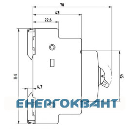 Кнопка управління на DIN рейку ETI 760413108 TLG 216 2p 16A «YELLOW» 2НО + 2НЗ (жовта)
