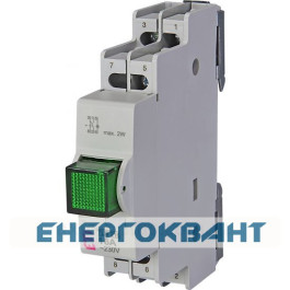 Кнопка управління на DIN рейку ETI 760414109 TLG 216 2p 16A «GREEN» 2НО + 2НЗ (зелена)