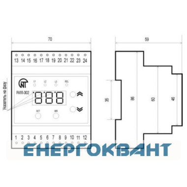 Реле контролю фаз Новатек-Електро РНПП-302