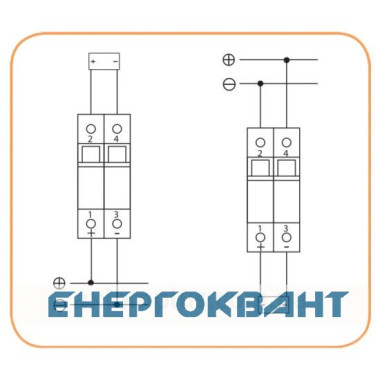 Автоматичний вимикач ETI 500В DC 25А 6кА C Автоматичний вимикач ETI 500В DC 25А 6кА C