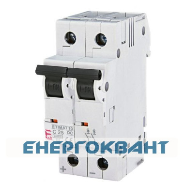Автоматичний вимикач ETI 500В DC 25А 6кА C Автоматичний вимикач ETI 500В DC 25А 6кА C