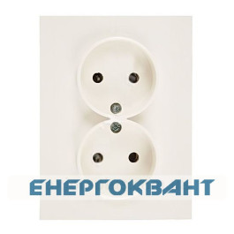 Розетка подвійна без з / к FIORENA біла