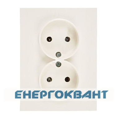 Розетка подвійна без з / к FIORENA біла