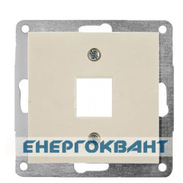 Корпус розетки для установки одного роз'єму RJ-12 / RJ-45 стандарту WE слонова кістка FIORENA