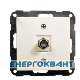 Розетка TV-SAT одинарна F-тип слонова кістка FIORENA