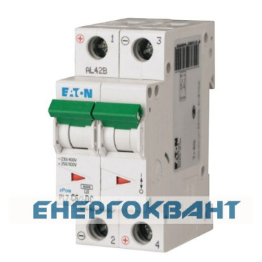 Автоматичний вимикач Eaton PL7-C6 / 2-DC 500В DC 6А C