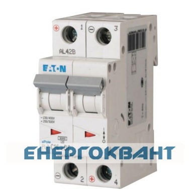 Автоматичний вимикач Eaton PL7-C16 / 2-DC 500В DC 16А C Автоматичний вимикач Eaton PL7-C16 / 2-DC 500В DC 16А C