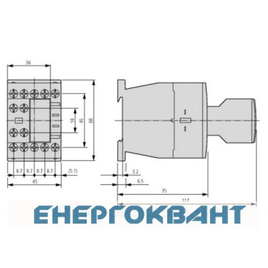Контактор Eaton Moeller DILM9-01 (230V50HZ, 240V60HZ)