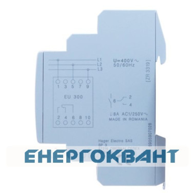 Реле контролю фаз Hager EU300