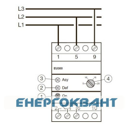 Реле контролю фаз Hager EU300