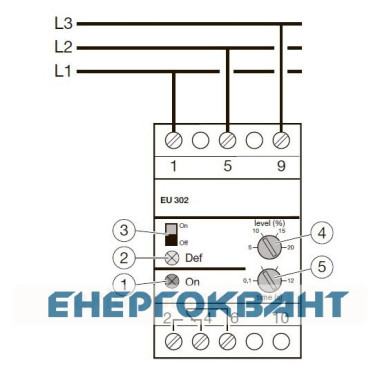 Реле контролю фаз Hager EU302
