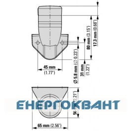 Базовий односторонній модуль сигнальної колони Eaton SL4-PIB-FW Ø40мм для вертикального монтажу