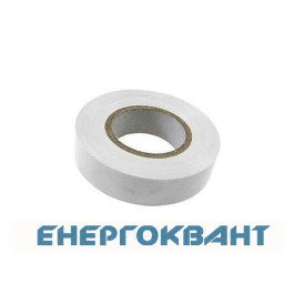 ПВХ ізоляційна стрічка 0,13x15мм біла 10 метрів DKC