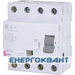 УЗО ETI EFI6-4 40 / 0,03 тип AC (6kA)