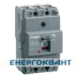 Електроавтомат Hager x160, In = 125А, 3п, 40kA