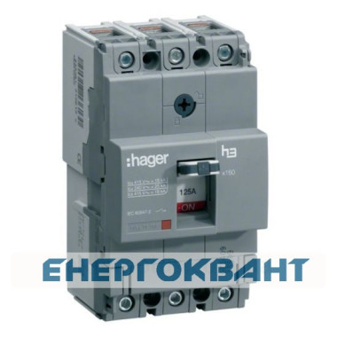 Ел.автомат Hager x160, In = 160А, 3п, 40kA