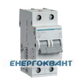 Електроавтомат MC232A (2р, С, 32А) Hager