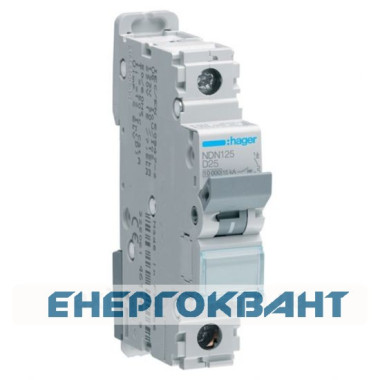 Електро-автомат NDN125 (1p, D, 25А) Hager Електро-автомат NDN125 (1p, D, 25А) Hager