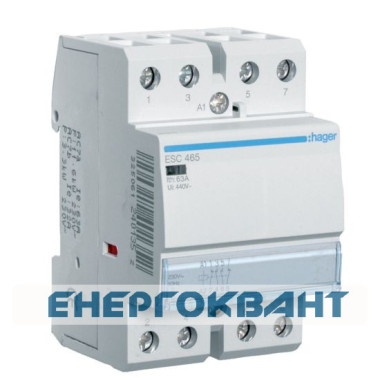 Контактор 63A ESC465 (2НО + 2НЗ, 230В) 3м Hager