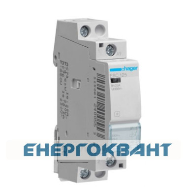 Контактор Hager 25A ESC125 (1 але, 230В) 1м Контактор Hager 25A ESC125 (1 але, 230В) 1м