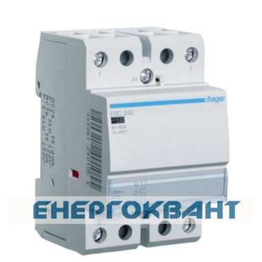 Контактор 40A ESC240 (2НО, 230В) 3м Hager