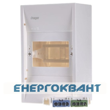 Міні-щиток накладної 30V GD104N на 4 модуля Hager Міні-щиток накладної 30V GD104N на 4 модуля Hager