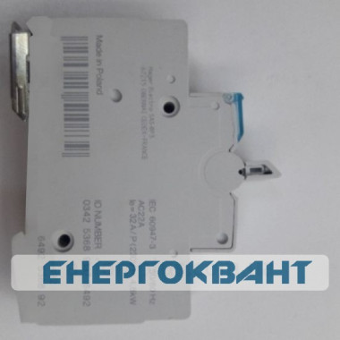 Перемикач Hager SFT132 1P 32А / 230В 1м I-0-II