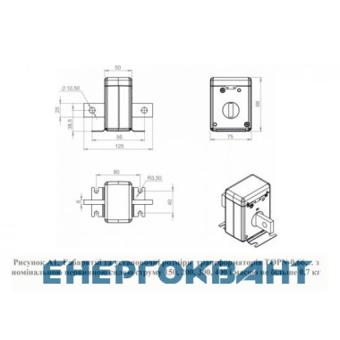Трансформатор вимірювальний тупни-0,66 200/5 0,5S