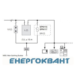 Обмежувач перенапруг Hager SPN115