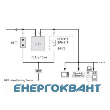 Обмежувач перенапруг Hager SPN115
