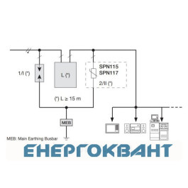 Обмежувач перенапруг Hager SPN117