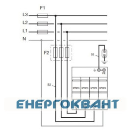Розрядник класу 2 Hager SPN417 з доп контактом 40kA
