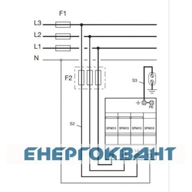 Розрядник класу 2 Hager SPN419 з доп контактом 40kA