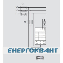 Розрядник класу 2 Hager з доп контактом SPN517
