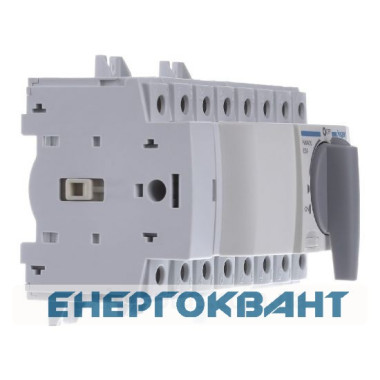 Перемикач Hager HIM406 I-0-II 63А 400 / 690В 4P 8м Перемикач Hager HIM406 I-0-II 63А 400 / 690В 4P 8м