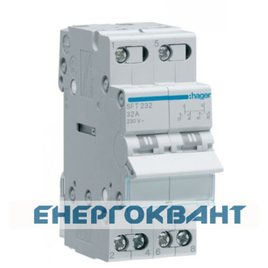 Перемикач Hager SFT232 2P 32А / 230В 2м I-0-II