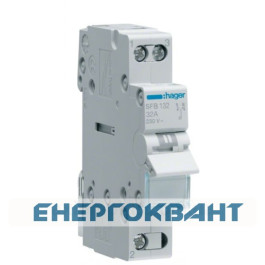 Перемикач Hager SFB132 I-0-II 1P 32А / 230В 1м