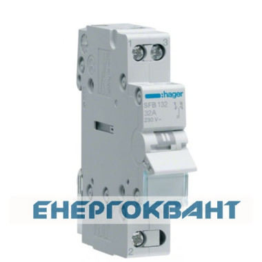 Перемикач Hager SFB132 I-0-II 1P 32А / 230В 1м