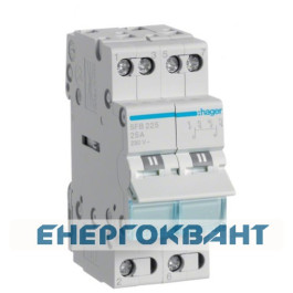 Перемикач Hager SFB225 I-0-II 2P 25А / 230В 2м