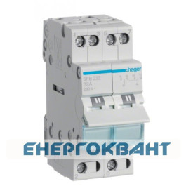 Перемикач Hager SFB232 1-0-2 2P 32А / 230В