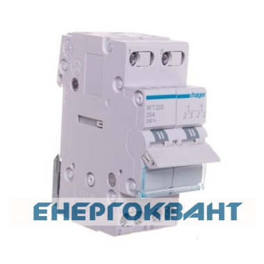 Перемикач Hager SFT225 2P 25А / 230В 2м I-0-II Перемикач Hager SFT225 2P 25А / 230В 2м I-0-II