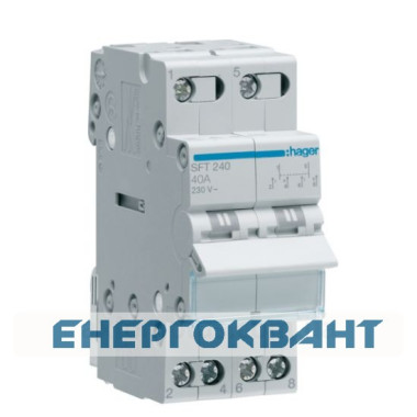 Перемикач Hager SFT240 2P 40А / 230В 2м I-0-II
