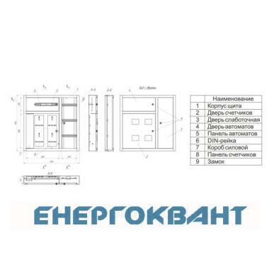 Поверховий розподільний щит ЩЕ-3ст 01Н