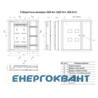 Поверховий розподільний щит ЩЕ-4ст