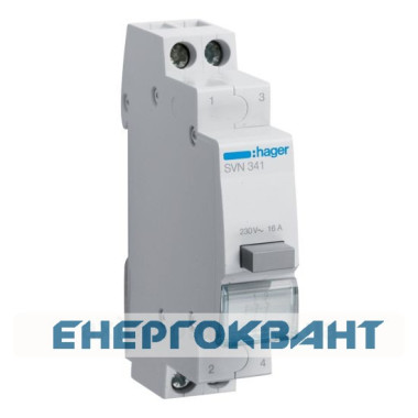 Кнопка Hager SVN341, 16A 2НЗ