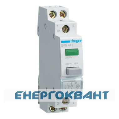 Зелена кнопка з LED індикатором SVN441 2НЗ