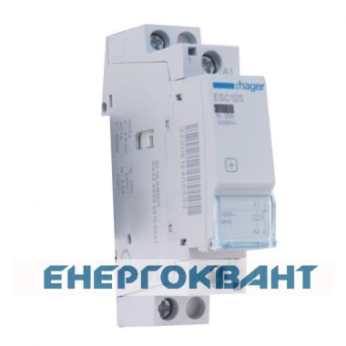 Контактор 25A ESC125 (1 але, 230В) 1м Hager
