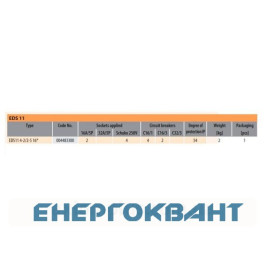 Будівельний щиток харчування ETI 004483300 з роз'ємами EDS11 4-2 / 2-5 16 (Роз'єм 16A / 5P-2 Schuko-4 АВ: C16 / 1-4 C16 / 3-2)